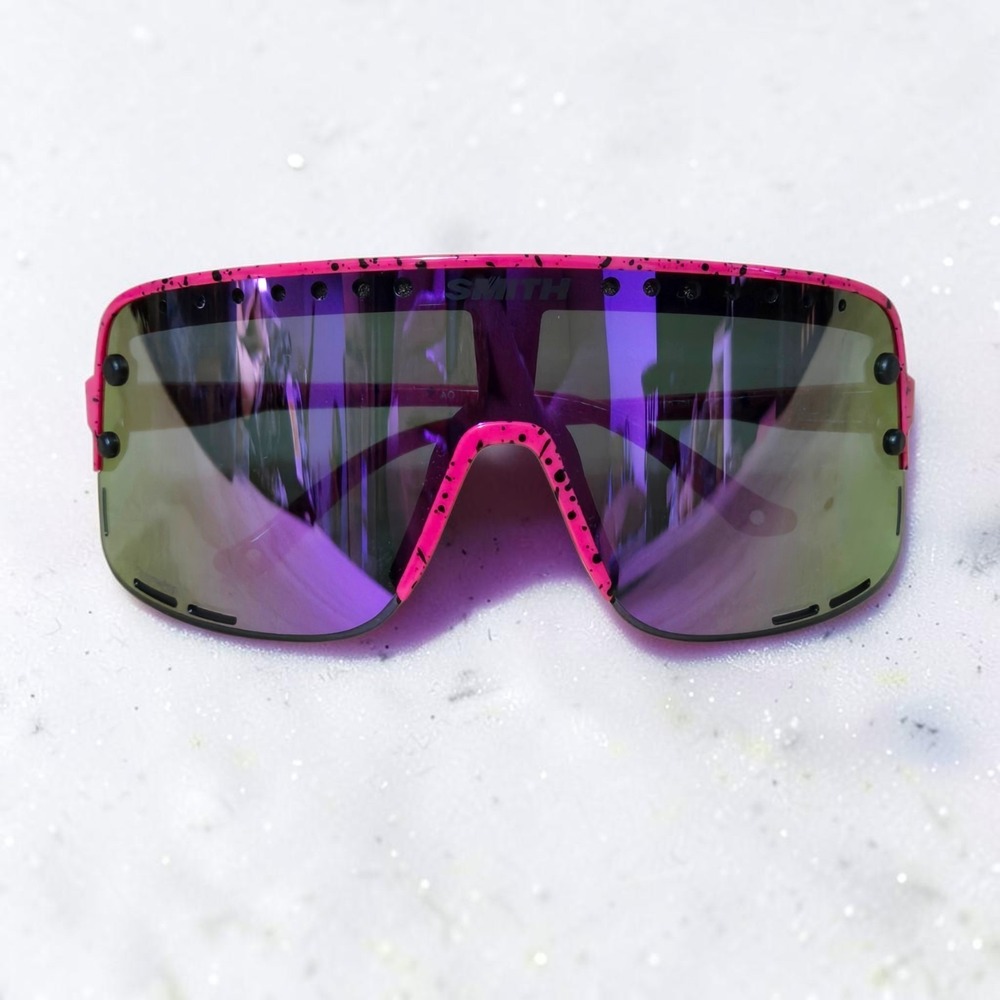 NEW Smith Ultralite 80s Night ChromaPop Violet Mirror Box Bag